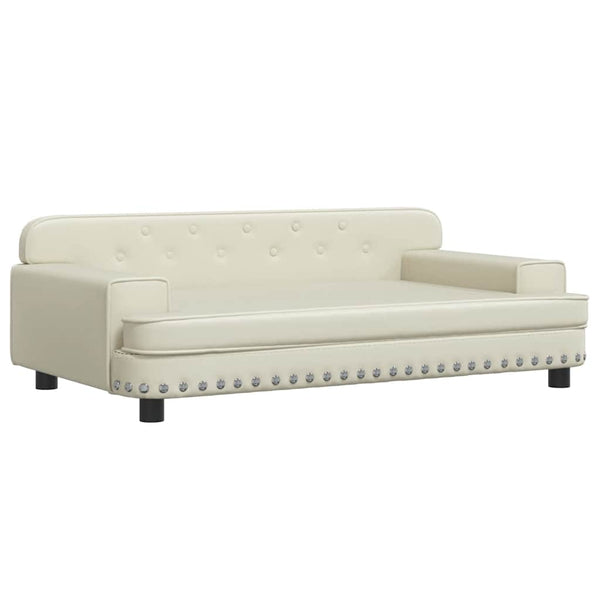 vidaXL Dog Bed Cream 90x53x30 cm Artificial Leather
