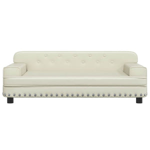vidaXL Dog Bed Cream 90x53x30 cm Artificial Leather