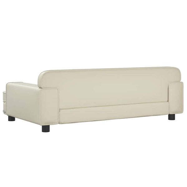 vidaXL Dog Bed Cream 90x53x30 cm Artificial Leather