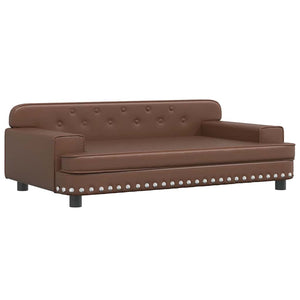 vidaXL Dog Bed Brown 90x53x30 cm Faux Leather