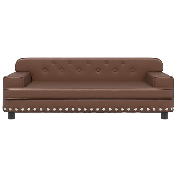 vidaXL Dog Bed Brown 90x53x30 cm Faux Leather