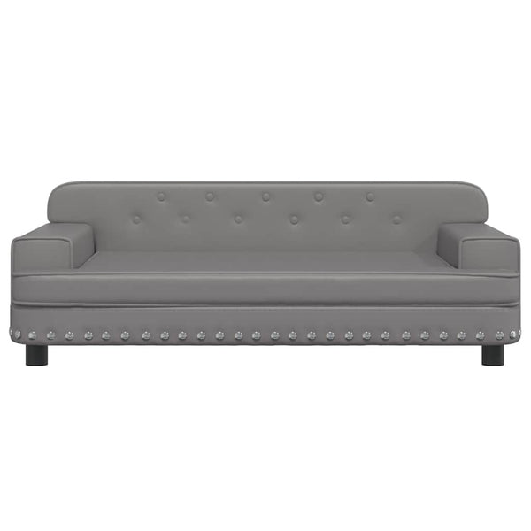 vidaXL Dog Bed Grey 90x53x30 cm Faux Leather