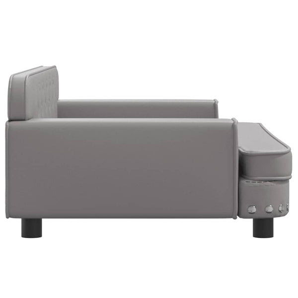 vidaXL Dog Bed Grey 90x53x30 cm Faux Leather