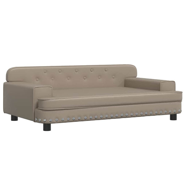 vidaXL Dog Bed Cappuccino Brown 90x53x30 cm Faux Leather