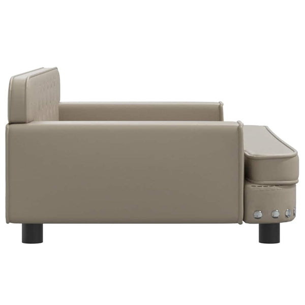 vidaXL Dog Bed Cappuccino Brown 90x53x30 cm Faux Leather