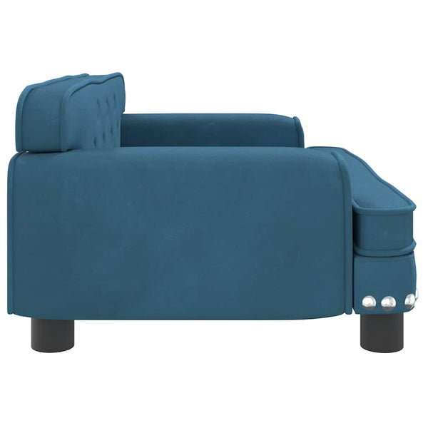 vidaXL Dog Bed Blue 70x45x30 cm Velvet