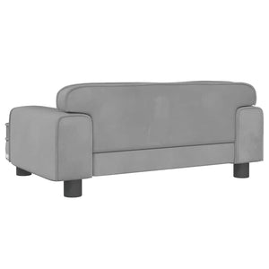 vidaXL Dog Bed Light Grey 70x45x30 cm Velvet