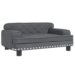 vidaXL Dog Bed Dark Grey 70x45x30 cm Velvet
