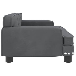 vidaXL Dog Bed Dark Grey 70x45x30 cm Velvet