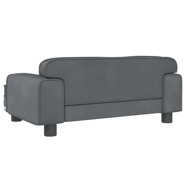 vidaXL Dog Bed Dark Grey 70x45x30 cm Velvet