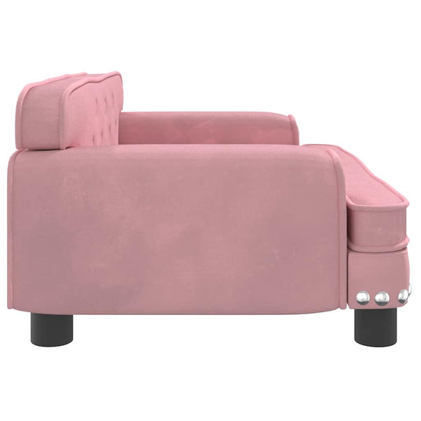 vidaXL Dog Bed Pink 70x45x30 cm Velvet