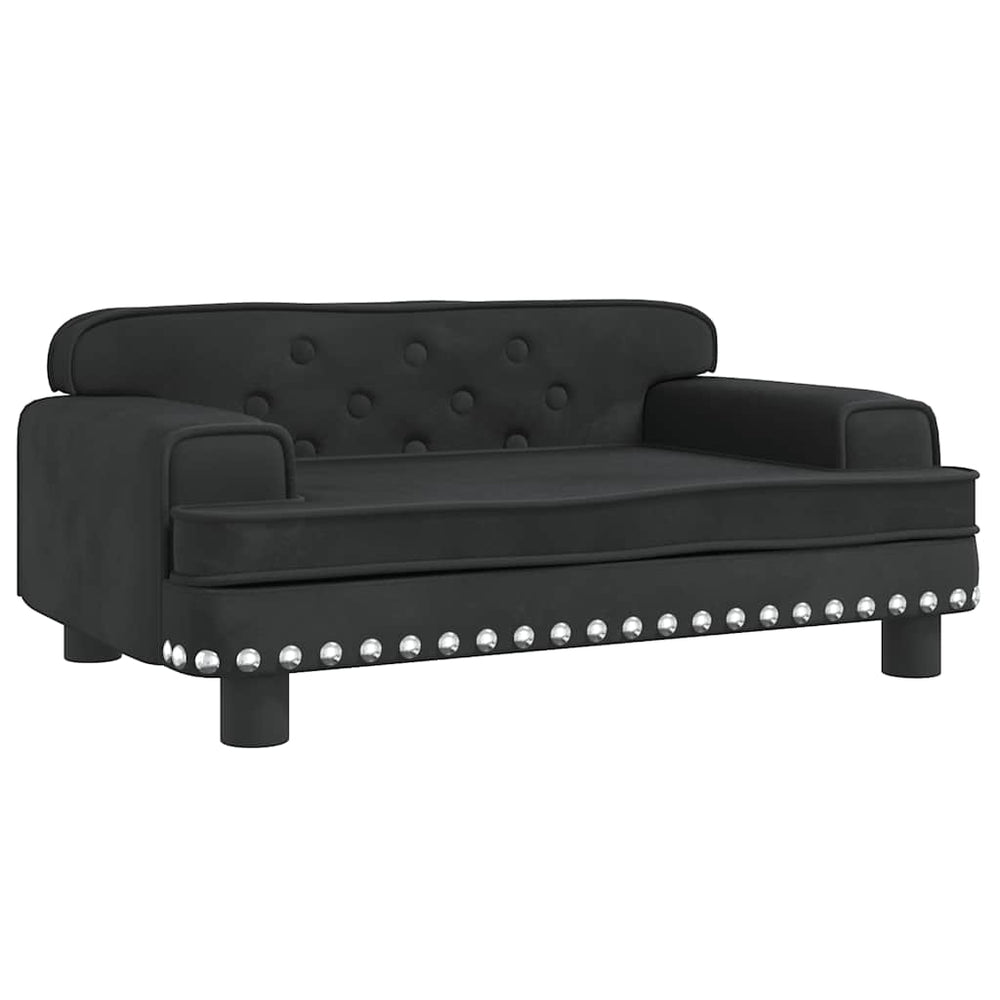 vidaXL Dog Bed Black 70x45x30 cm Velvet