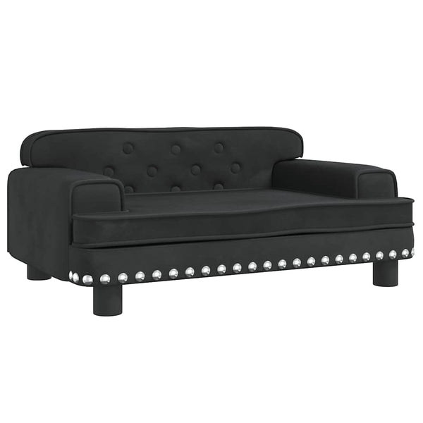 vidaXL Dog Bed Black 70x45x30 cm Velvet