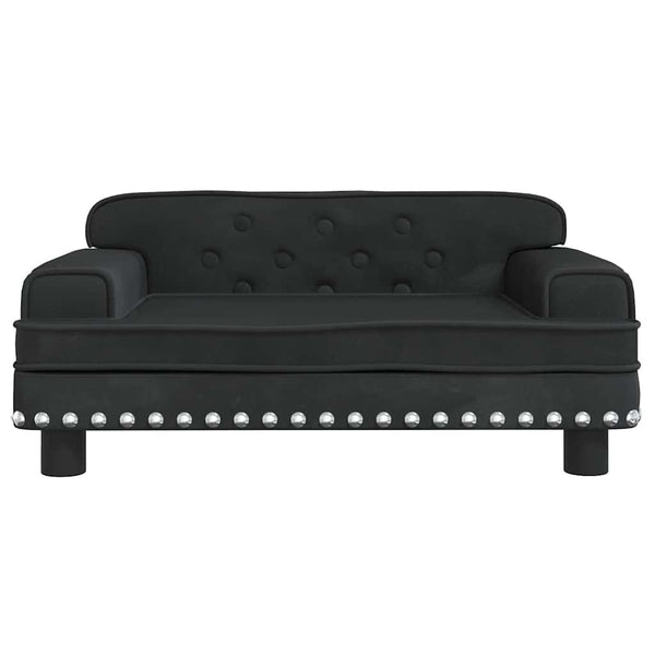vidaXL Dog Bed Black 70x45x30 cm Velvet
