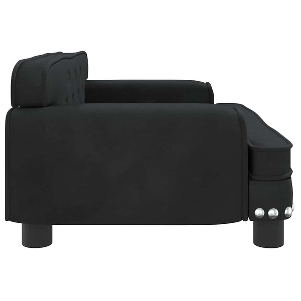 vidaXL Dog Bed Black 70x45x30 cm Velvet