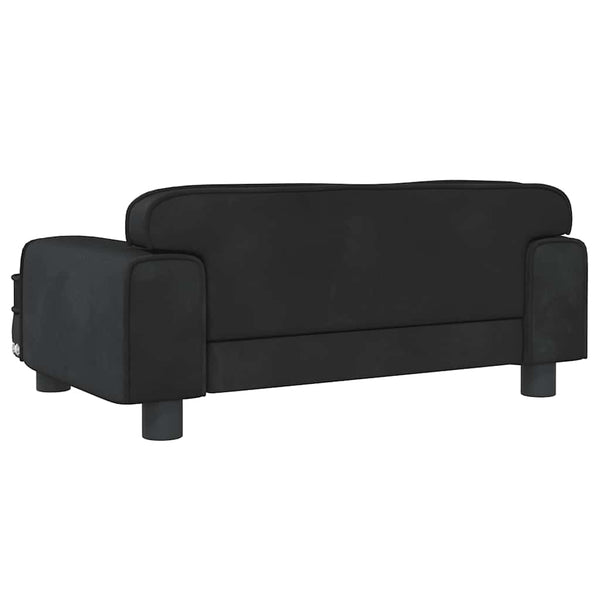 vidaXL Dog Bed Black 70x45x30 cm Velvet