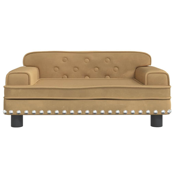 vidaXL Dog Bed Brown 70x45x30 cm Velvet