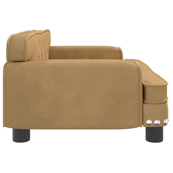 vidaXL Dog Bed Brown 70x45x30 cm Velvet