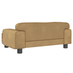 vidaXL Dog Bed Brown 70x45x30 cm Velvet