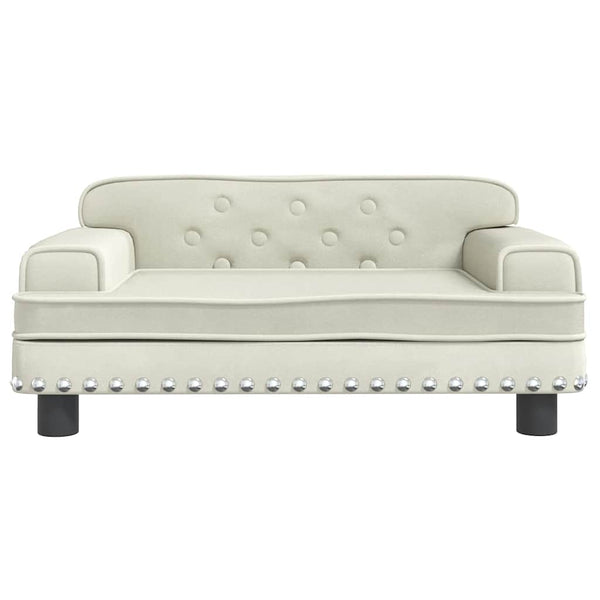 vidaXL Dog Bed Cream 70x45x30 cm Velvet