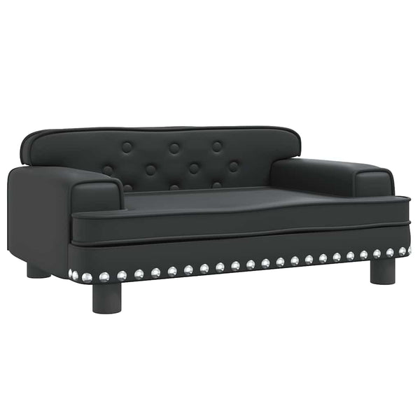 vidaXL Dog Bed Black 70x45x30 cm Faux Leather