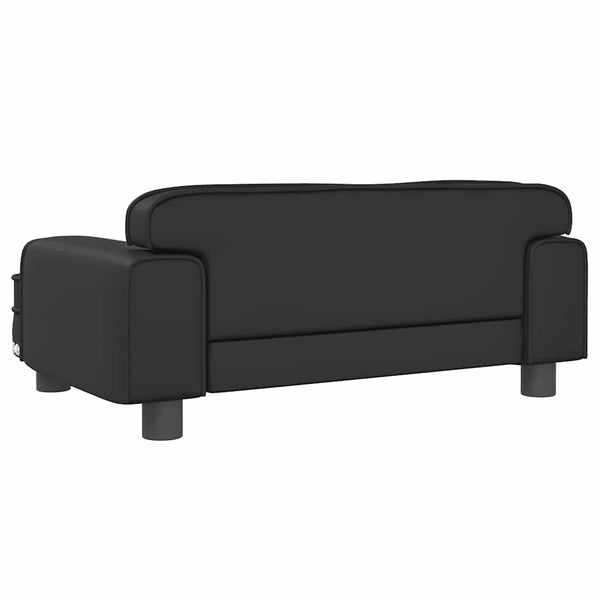 vidaXL Dog Bed Black 70x45x30 cm Faux Leather