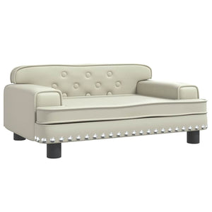 vidaXL Dog Bed Cream 70x45x30 cm Artificial Leather