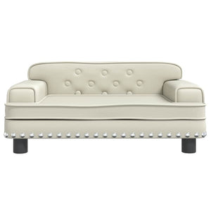 vidaXL Dog Bed Cream 70x45x30 cm Artificial Leather