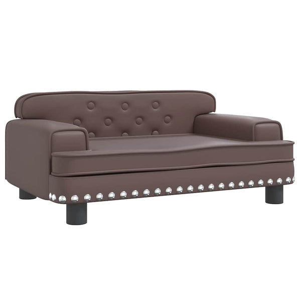 vidaXL Dog Bed Brown 70x45x30 cm Faux Leather