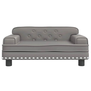 vidaXL Dog Bed Grey 70x45x30 cm Artificial Leather