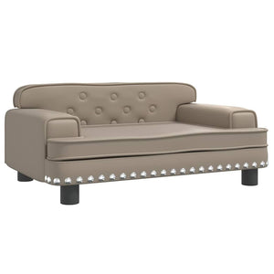 vidaXL Dog Bed Cappuccino Brown 70x45x30 cm Faux Leather