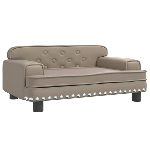 vidaXL Dog Bed Cappuccino Brown 70x45x30 cm Faux Leather