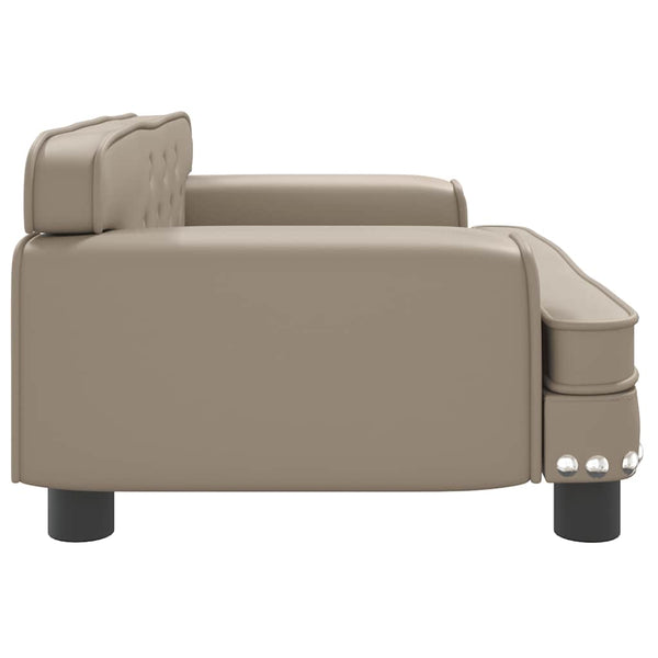 vidaXL Dog Bed Cappuccino Brown 70x45x30 cm Faux Leather