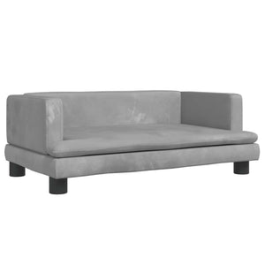vidaXL Dog Bed Light Grey 80x45x30 cm Velvet