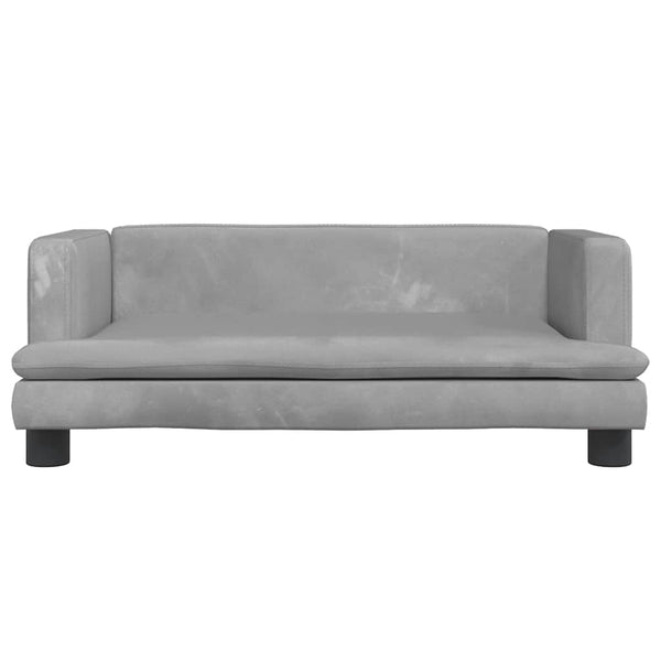 vidaXL Dog Bed Light Grey 80x45x30 cm Velvet