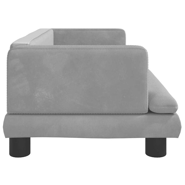 vidaXL Dog Bed Light Grey 80x45x30 cm Velvet