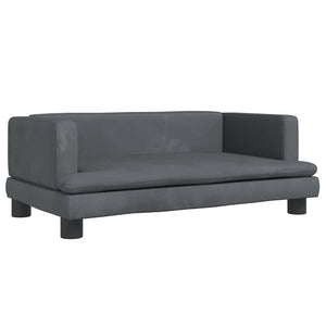 vidaXL Dog Bed Dark Gray 80x45x30 cm Velvet