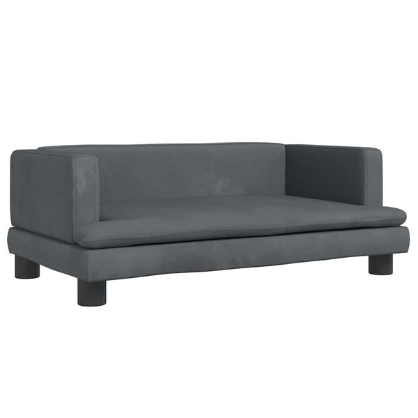 vidaXL Dog Bed Dark Gray 80x45x30 cm Velvet