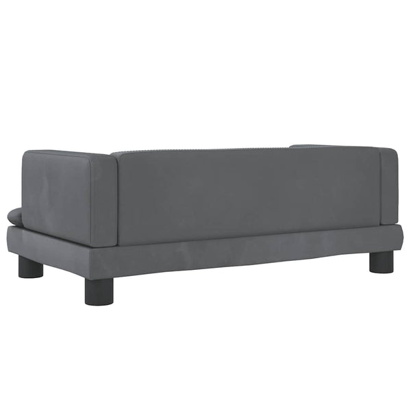 vidaXL Dog Bed Dark Gray 80x45x30 cm Velvet