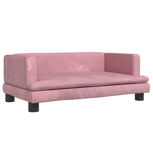 vidaXL Dog Bed Pink 80x45x30 cm Velvet