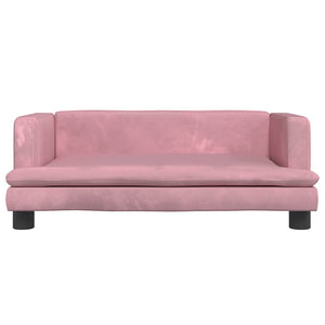 vidaXL Dog Bed Pink 80x45x30 cm Velvet