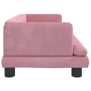 vidaXL Dog Bed Pink 80x45x30 cm Velvet