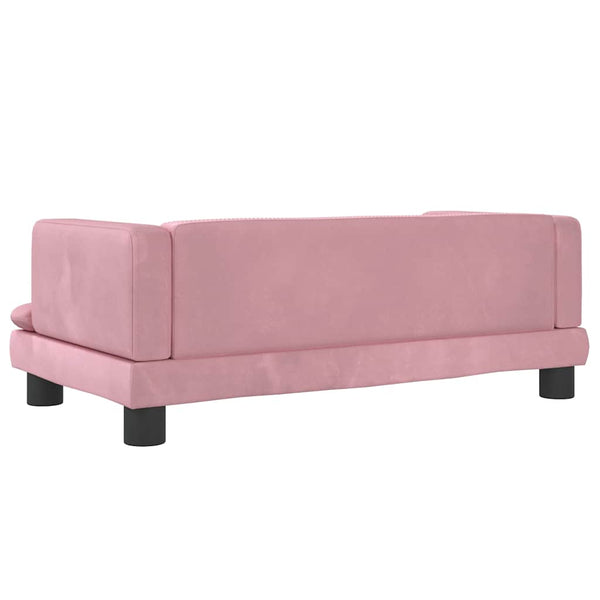 vidaXL Dog Bed Pink 80x45x30 cm Velvet
