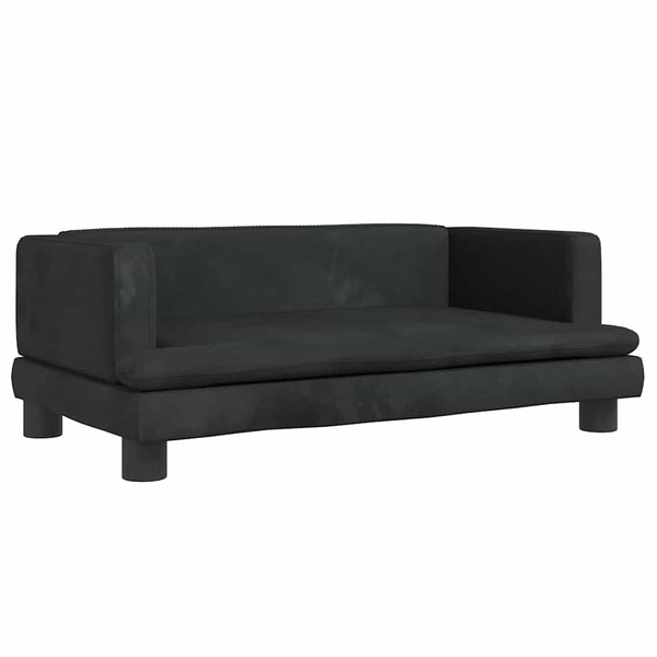 vidaXL Dog Bed Black 80x45x30 cm Velvet