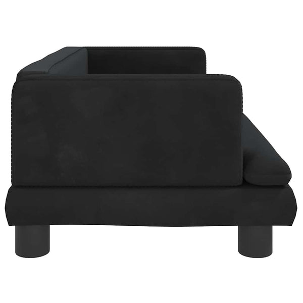vidaXL Dog Bed Black 80x45x30 cm Velvet
