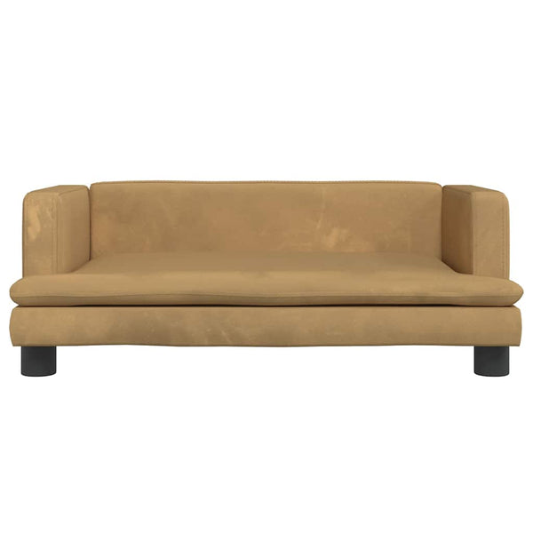 vidaXL Dog Bed Brown 80x45x30 cm Velvet
