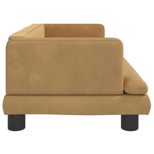 vidaXL Dog Bed Brown 80x45x30 cm Velvet