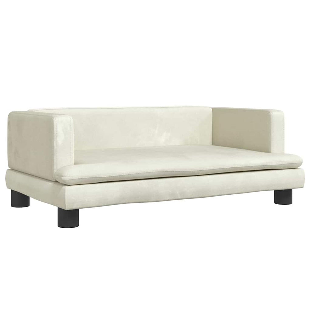 vidaXL Dog Bed Cream 80x45x30 cm Velvet