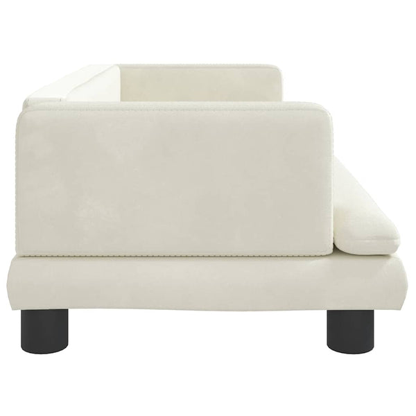 vidaXL Dog Bed Cream 80x45x30 cm Velvet