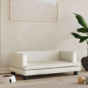 vidaXL Dog Bed Cream 80x45x30 cm Velvet